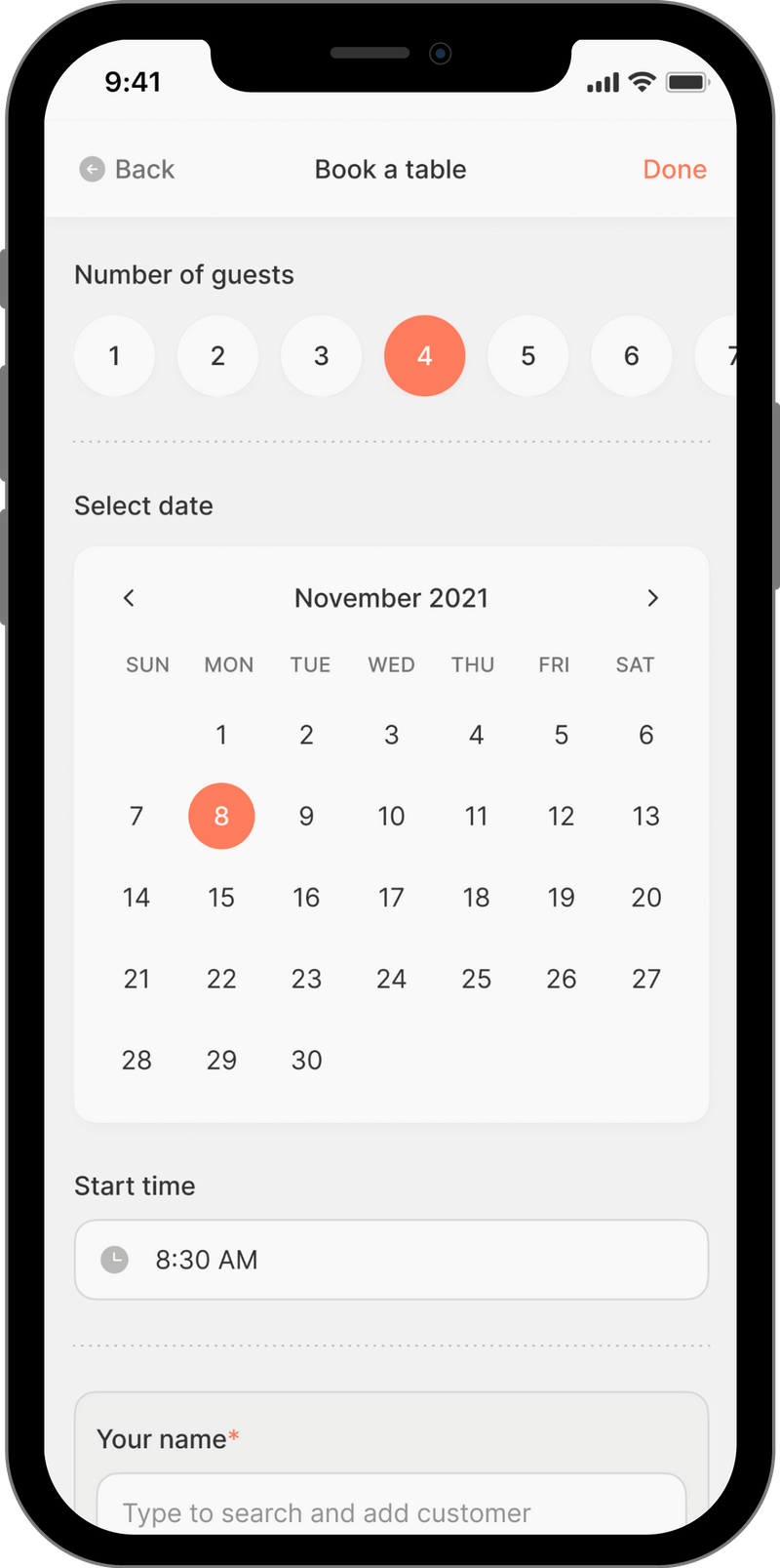 IVTech Solutions online booking system interface